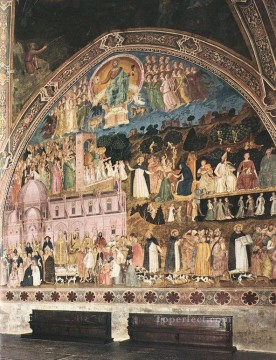  Quattrocento Canvas - Frescoes On The Right Wall Quattrocento painter Andrea da Firenze